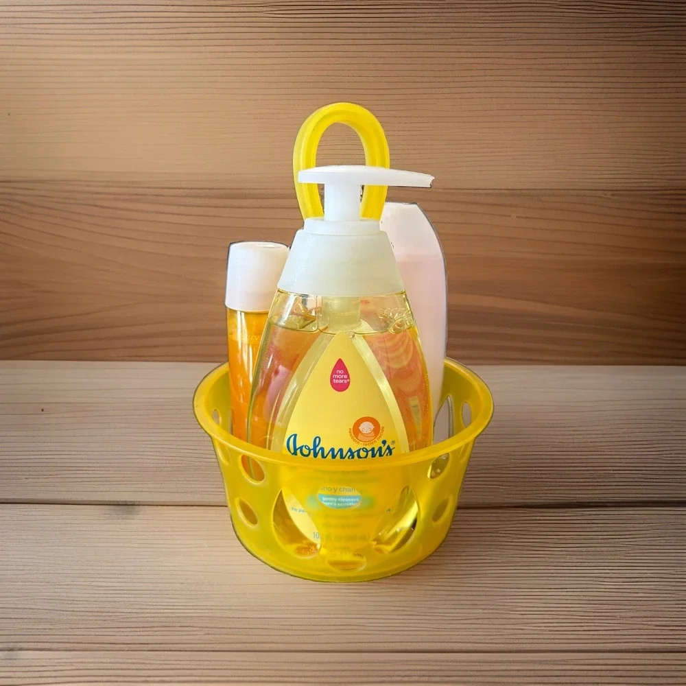 Johnson's Baby Gift Set With Bath Caddy Shampoo + Lotion + Head To Toe Wash